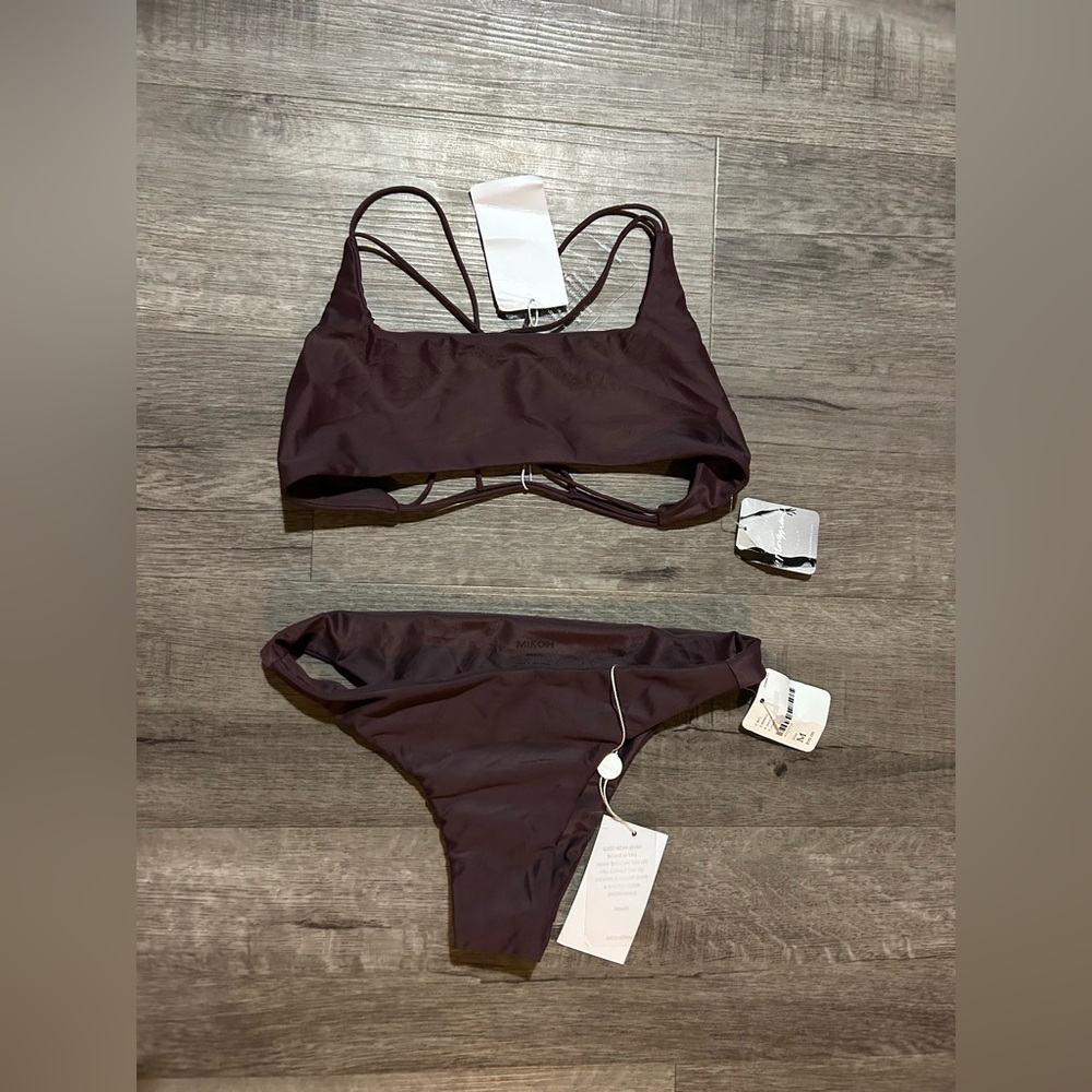 Mikoh Dark Plum Two-Piece Bikini Set